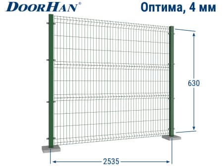 Купить 3D заборную секцию ДорХан 2535×630 мм в Кургане от 992 руб.